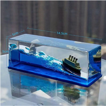 Car Dashboard Cruise Ship Fluid Drift Bottle Boat Floating